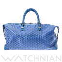 【4種選べるクーポン＆P2倍 4/25】【ローン60回払い無金利】【中古】 ゴヤール GOYARD ボーイング 55 ヘリンボーン ブルー ADM020201 PVC/カーフ ユニセックス ボストンバッグ ゴヤール ボストンバッグ バック ブランド