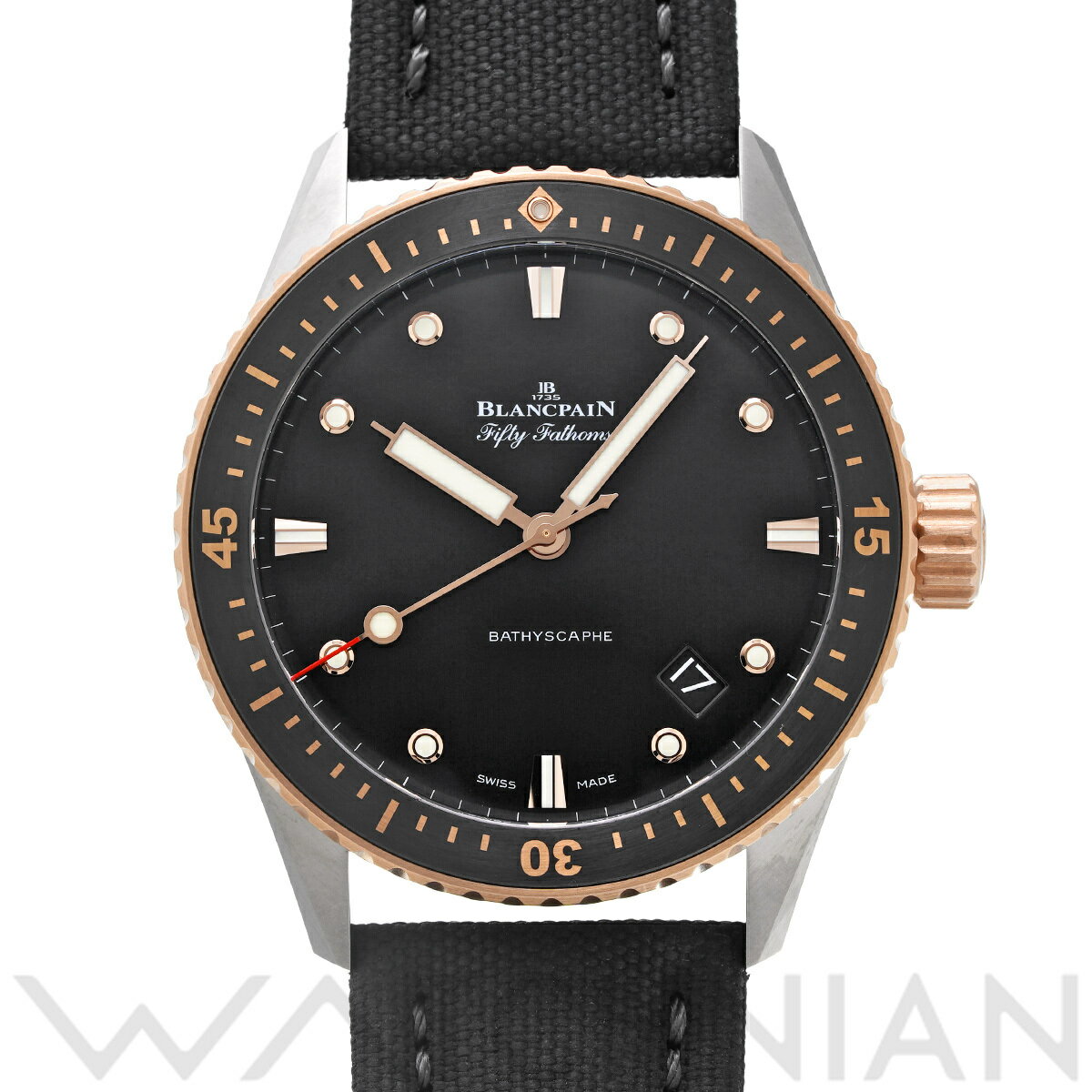  ブランパン Blancpain フィフティ ファゾムス バチスカーフ 5000-12S30-B52A ブラック メンズ 腕時計 ブランパン 時計 高級腕時計 ブランド