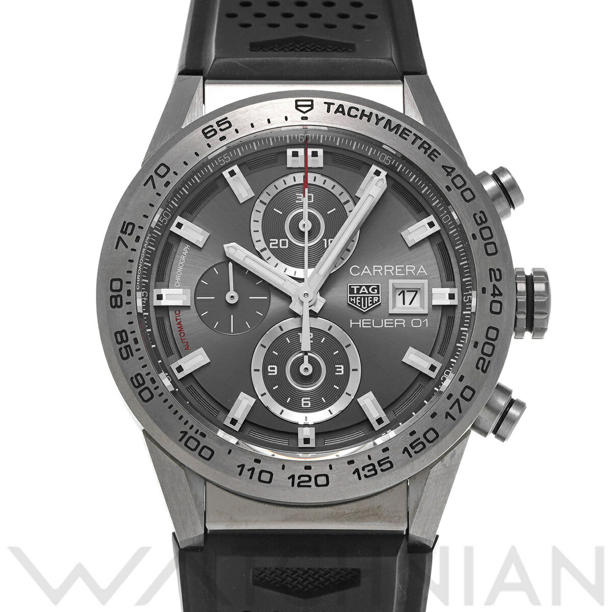 【全品ポイント2倍 5/30】【ローン60回払い無金利】【中古】 タグ ホイヤー TAG HEUER カレラ キャリバーホイヤー01 クロノグラフ CAR208Z.FT6046 グレー メンズ 腕時計 タグ ホイヤー 時計 高級腕時計 ブランド