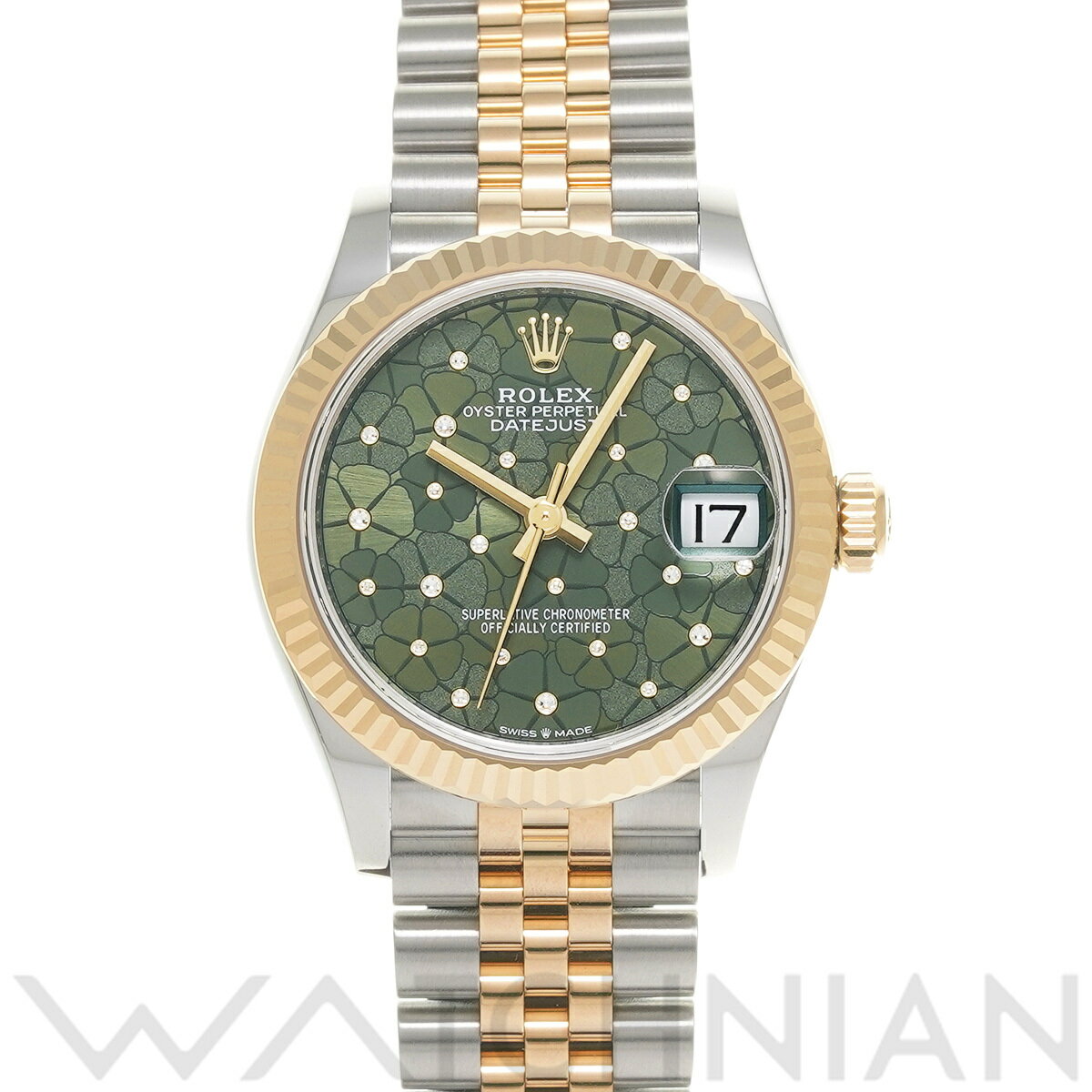 【4種選べるクーポン】【ローン60回払い無金利】【中古】 ロレックス ROLEX デイトジャスト 31 278273 ランダムシリアル オリーブグリーン フローラルモチーフ/ダイヤモンド ユニセックス 腕時計 ロレックス 時計 高級腕時計 ブランド