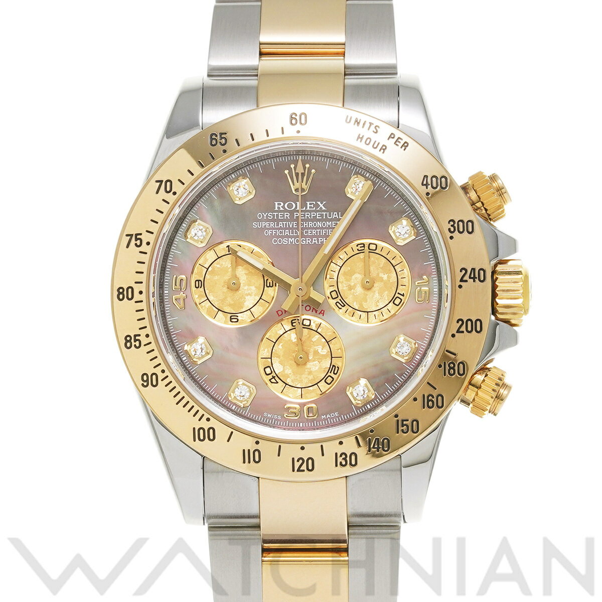  ロレックス ROLEX コスモグラフ デイトナ 116523NG V番(2009年頃製造) ブラックシェル/ゴールドクリスタル/ダイヤモンド メンズ 腕時計 ロレックス 時計 高級腕時計 ブランド