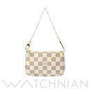 【4種選べるクーポン＆P2倍 5/5,6】【ローン60回払い無金利】【中古】 ルイ ヴィトン LOUIS VUITTON ダミエアズール ミニポシェットアクセソワール ホワイト N58010 ダミエアズールキャンバス レディース アクセサリーポーチ ルイ ヴィトン