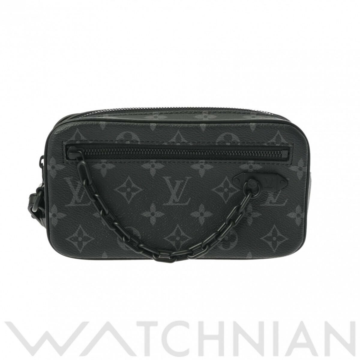 【4種選べるクーポン＆P2倍 5/15】【ローン60回払い無金利】【中古】 ルイ ヴィトン LOUIS VUITTON モノグラムエクリプス ポシェット ヴォルガ 黒/グレー M68321 モノグラム・エクリプス・キャンバス メンズ クラッチバッグ ヴィトンバッグ バック ブランド