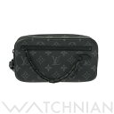 【ローン60回払い無金利】【中古】 ルイ ヴィトン LOUIS VUITTON モノグラムエクリプス ポシェット ヴォルガ 黒/グレー M68321 モノグラム・エクリプス・キャンバス メンズ クラッチバッグ ヴィトンバッグ バック ブランド