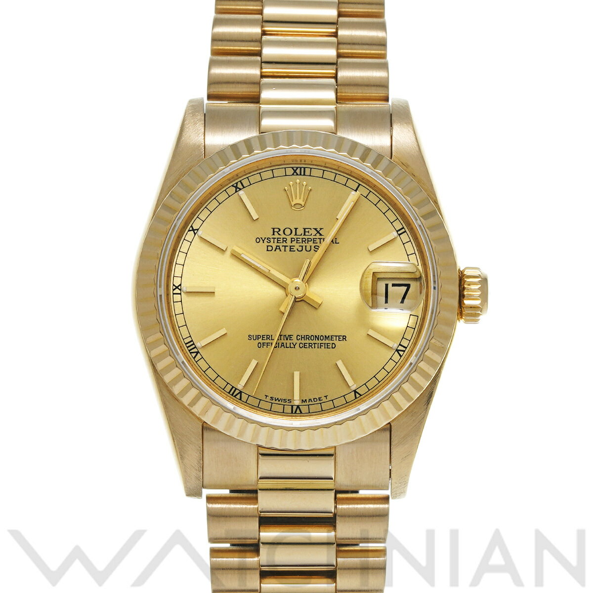 【ローン60回払い無金利】【中古】 ロレックス ROLEX デイトジャスト 68278 L番(1989年頃製造) シャンパン ユニセックス 腕時計 ロレックス 時計 高級腕時計 ブランド