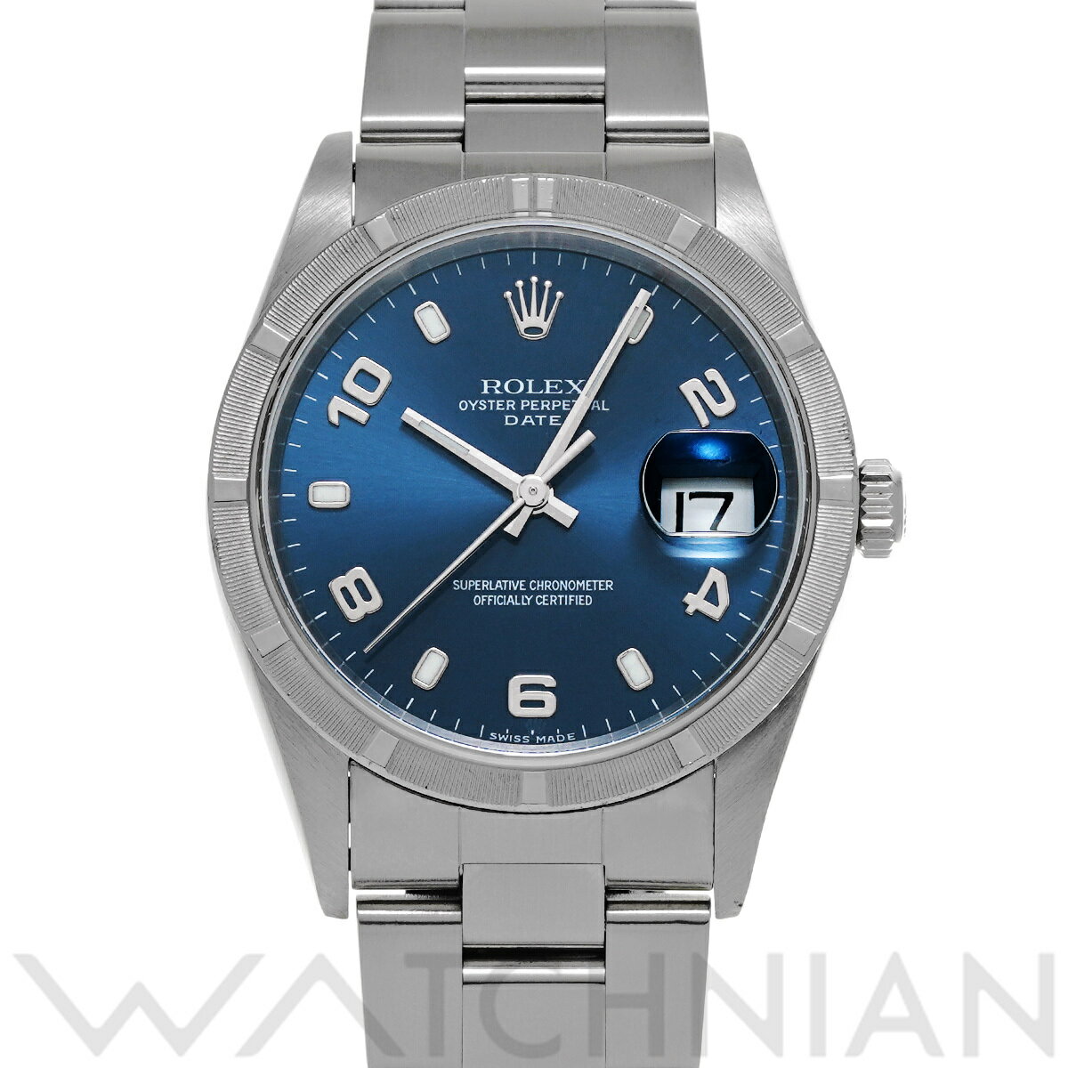 【4種選べるクーポン】【ローン60回払い無金利】【中古】 ロレックス ROLEX オイスターパーペチュアル デイト 15210 D番(2005年頃製造) ブルー メンズ 腕時計 ロレックス 時計 高級腕時計 ブランド