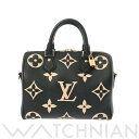 【ローン60回払い無金利】【中古】 ルイ ヴィトン LOUIS VUITTON バイカラーモノグラムアンプラント スピーディ バンドリエール 25 2WAY ブラック/ベージュ M58947 レザー レディース ハンドバッグ ヴィトンバッグ バック ブランド