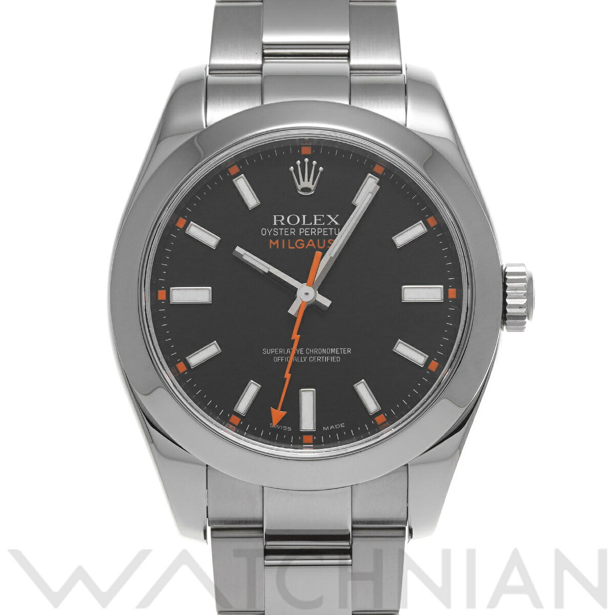 【4種選べるクーポン】【ローン60回払い無金利】【中古】 ロレックス ROLEX ミルガウス 116400 M番(2007年頃製造) ブラック メンズ 腕時計 ロレックス 時計 高級腕時計 ブランド