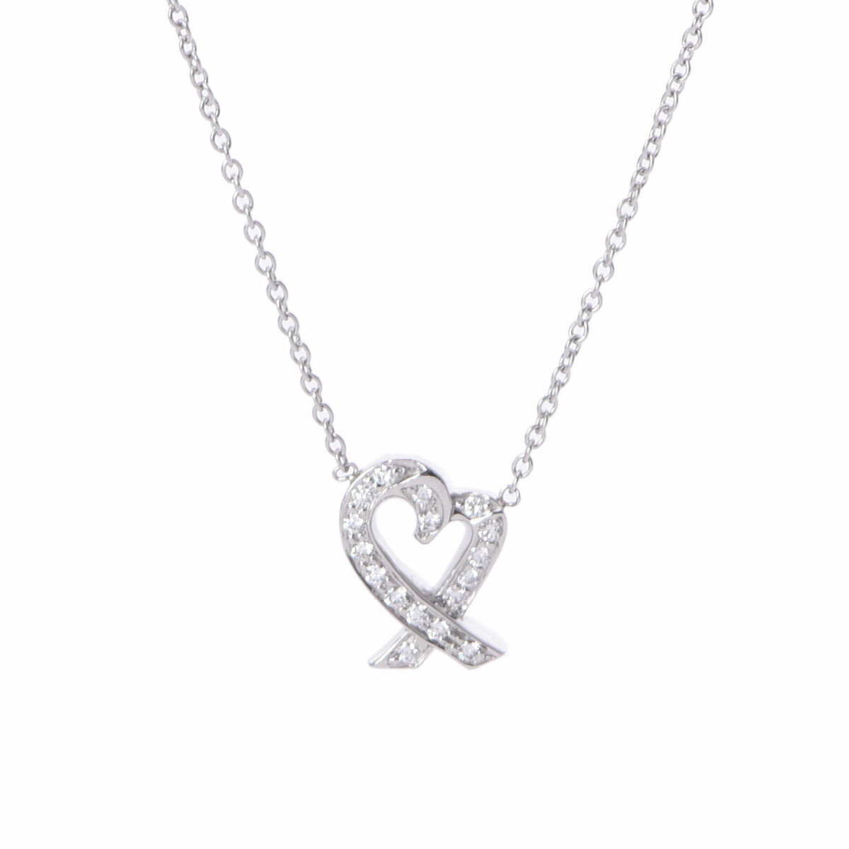 【3/1 ポイント2倍】ティファニー TIFFANY & Co. ラビングハート ネックレス Pt900プラチナ ダイヤモンド レディース ネックレス ティファニー 【ローン60回払い無金利】【中古】のサムネイル