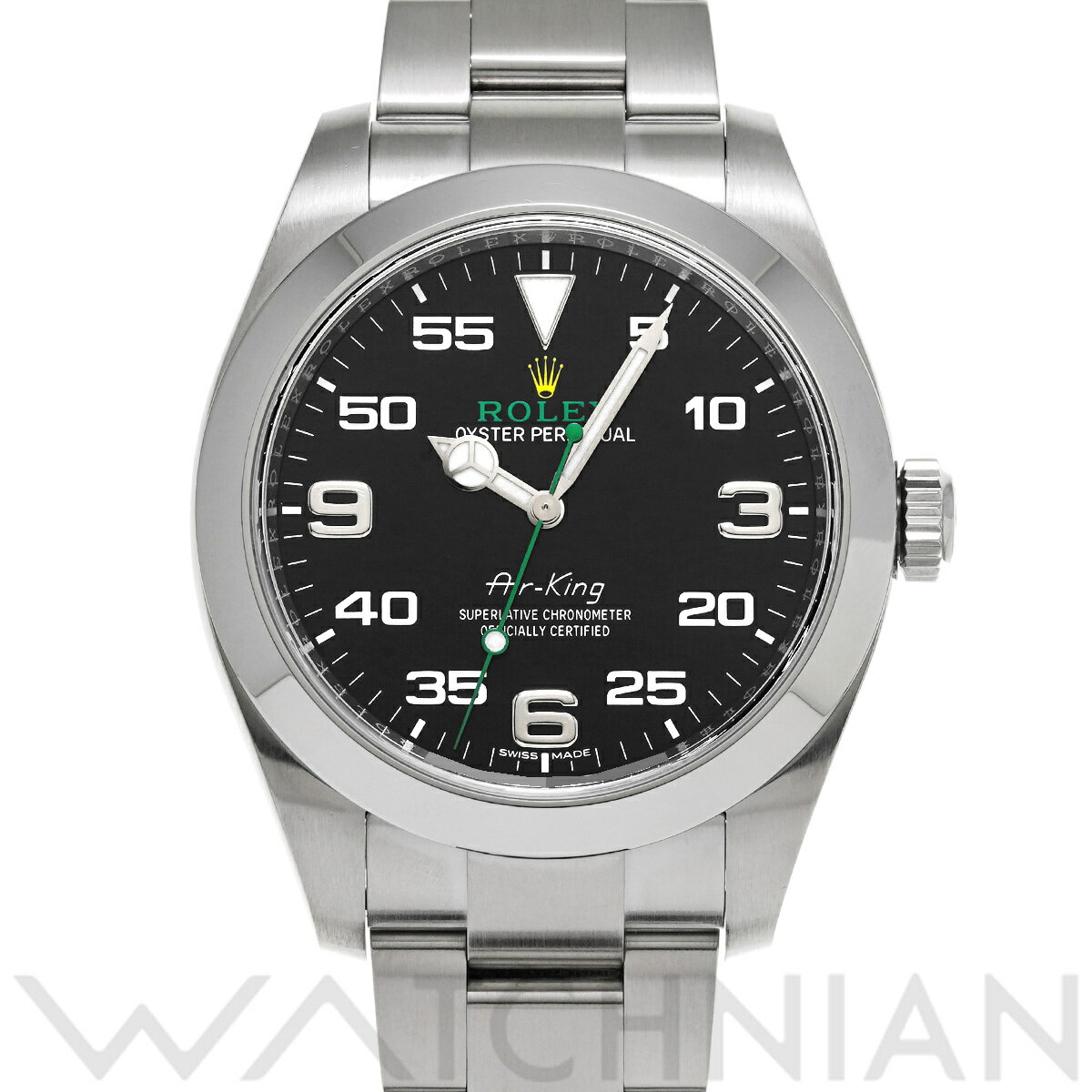 【4種選べるクーポン＆P2倍 5/25】【ローン60回払い無金利】【中古】 ロレックス ROLEX エアキング 116900 ランダムシリアル ブラック メンズ 腕時計 ロレックス 時計 高級腕時計 ブランド