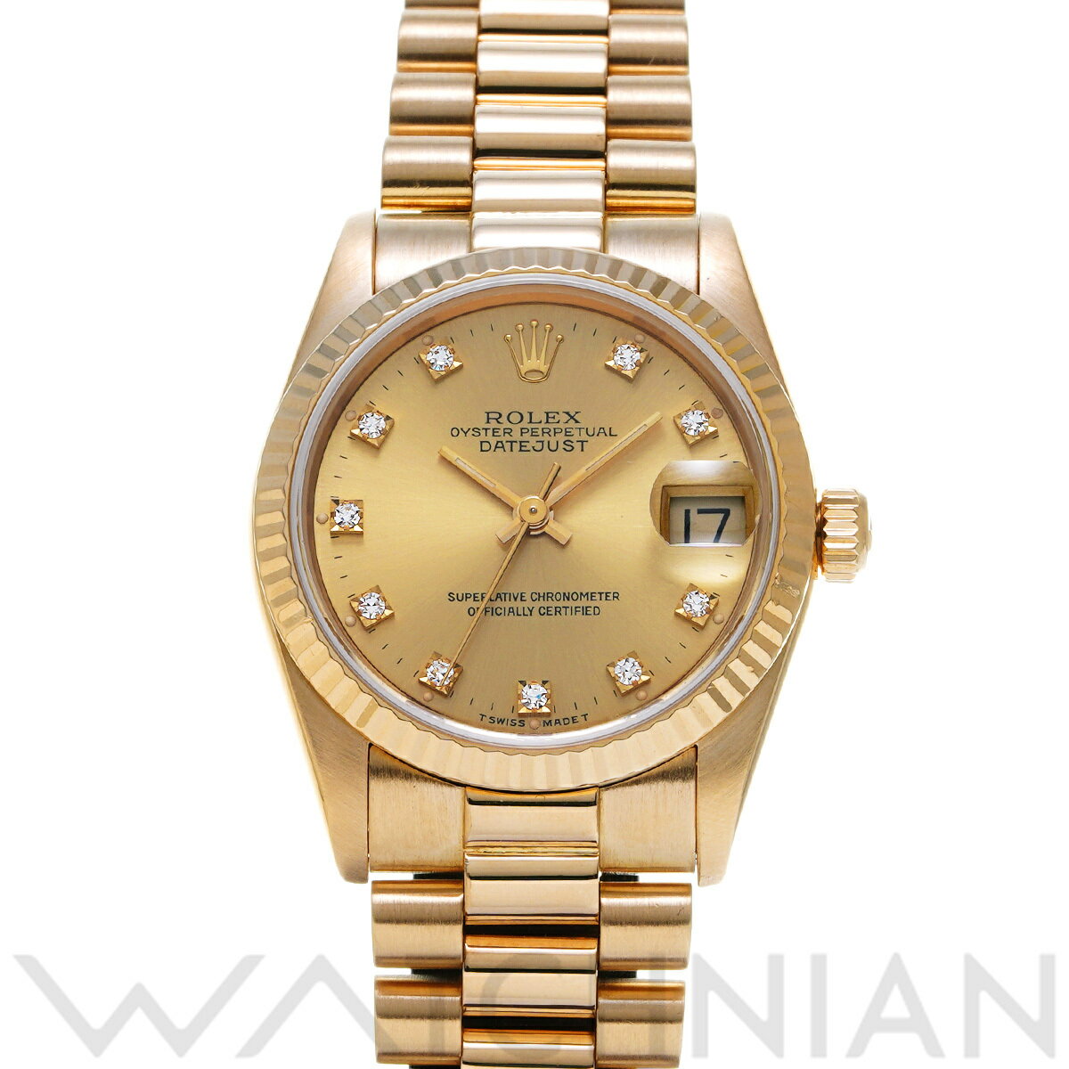 【4種選べるクーポン】【ローン60回払い無金利】【中古】 ロレックス ROLEX デイトジャスト 68278G 96番台(1986年頃製造) シャンパン/ダイヤモンド ユニセックス 腕時計 ロレックス 時計 高級腕時計 ブランド