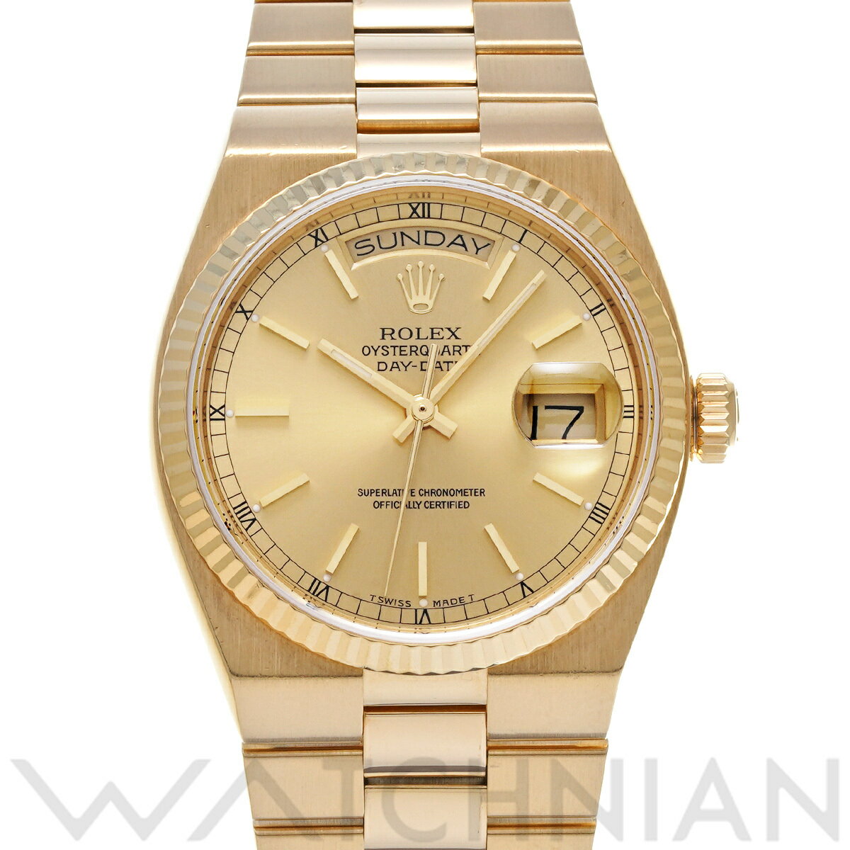 【4種選べるクーポン＆P2倍 5/20】【ローン60回払い無金利】【中古】 ロレックス ROLEX デイデイト クォーツ 19018N 95番台(1986年頃製造) シャンパン メンズ 腕時計 ロレックス 時計 高級腕時計 ブランド