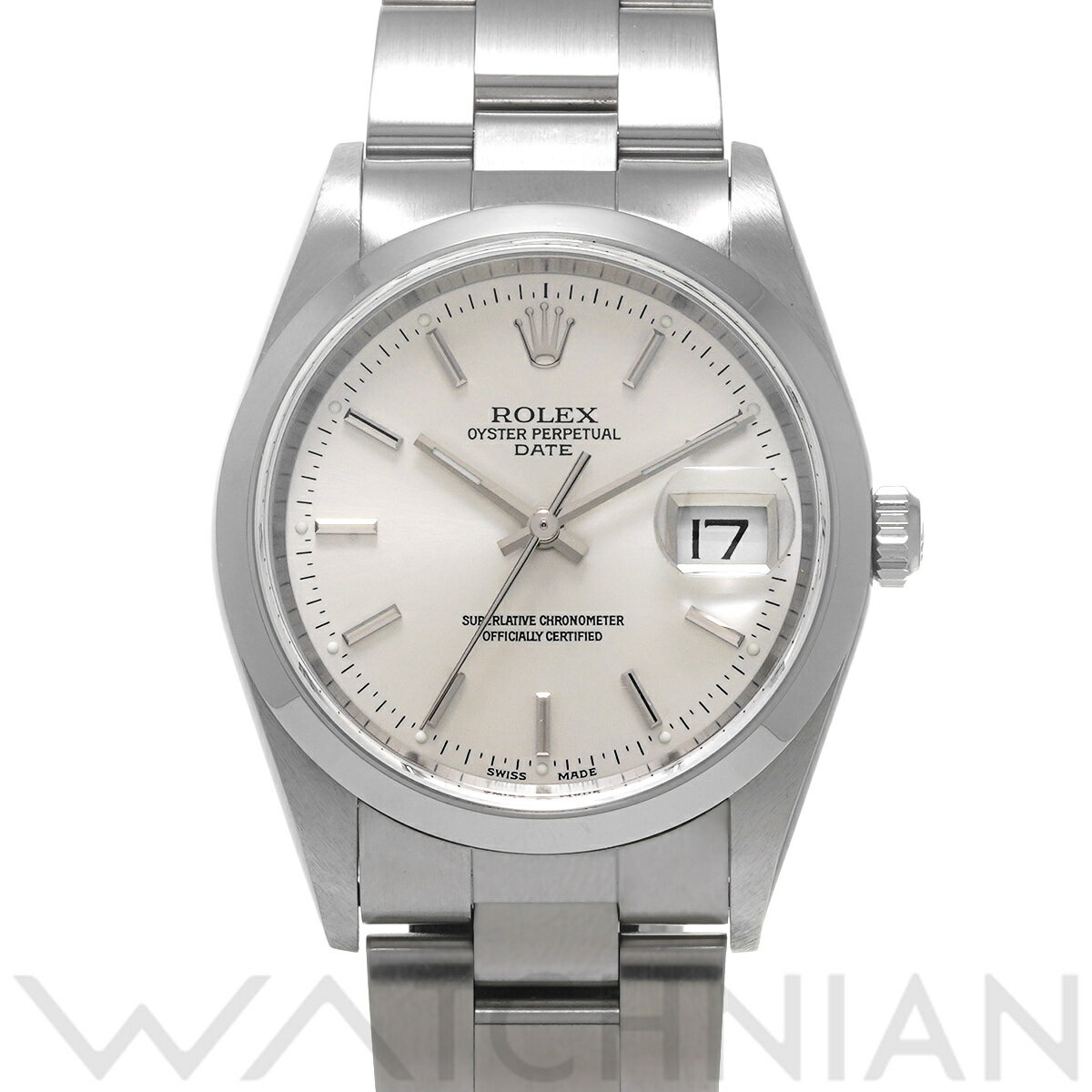 【4種選べるクーポン＆P2倍 5/20】【ローン60回払い無金利】【中古】 ロレックス ROLEX オイスターパーペチュアル デイト 15200 K番(2001年頃製造) シルバー メンズ 腕時計 ロレックス 時計 高級腕時計 ブランド