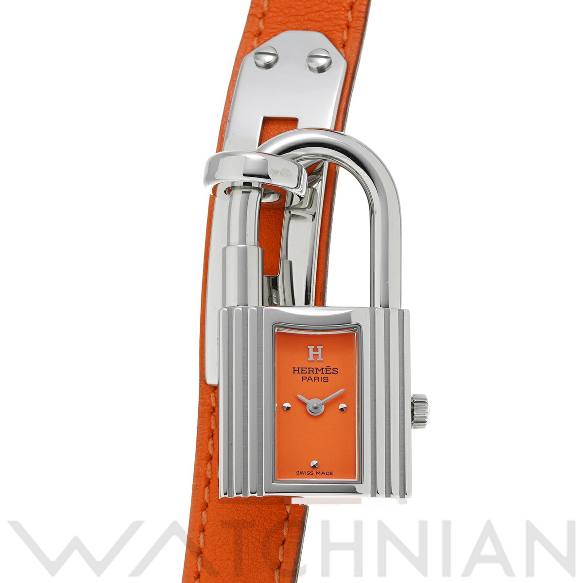 【4種選べるクーポン】【ローン60回払い無金利】【中古】 エルメス HERMES ケリーウォッチ KE1.210 オレンジ レディース 腕時計 エルメス 時計 高級腕時計 ブランド