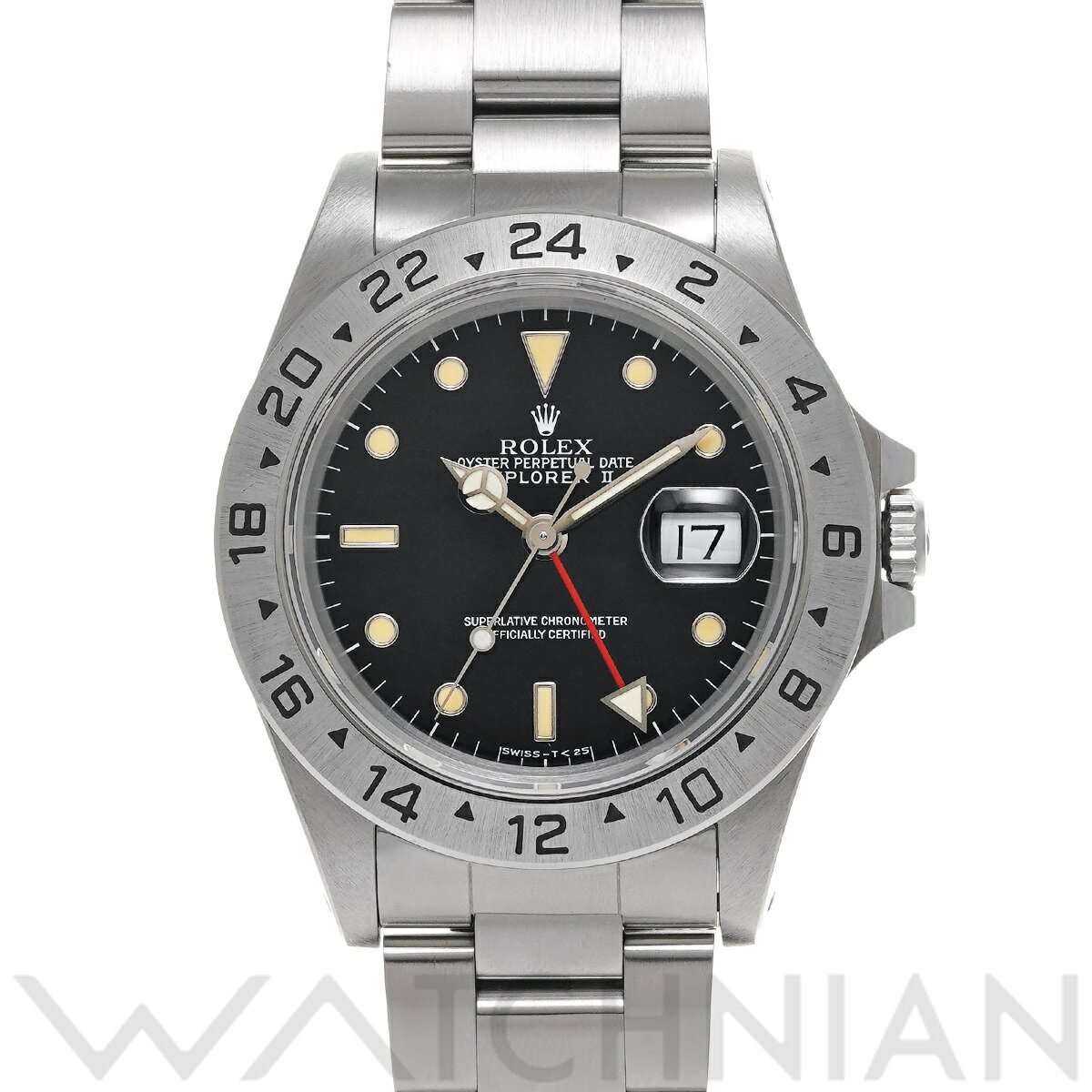 【〜7/11 最大3万円クーポン】ロレックス ROLEX エクスプローラーII 16570 N番(1991年頃製造) ブラック メンズ 腕時計 ロレックス 時計 高級腕時計 ブランド 【ローン36回払い無金利】【中古】