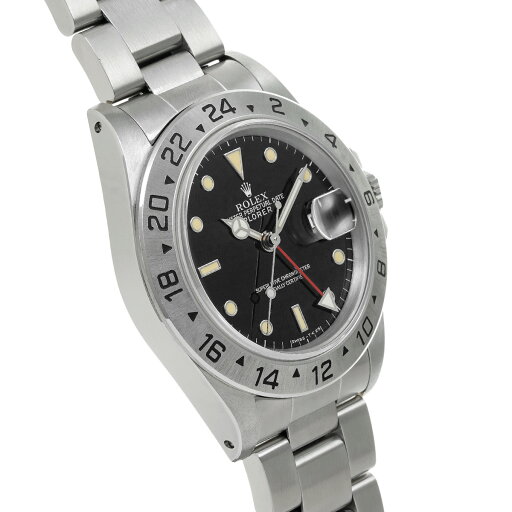 【〜7/11 最大3万円クーポン】ロレックス ROLEX エクスプローラーII 16570 N番(1991年頃製造) ブラック メンズ 腕時計 ロレックス 時計 高級腕時計 ブランド 【ローン36回払い無金利】【中古】