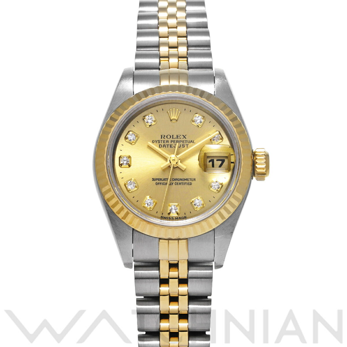 【ローン60回払い無金利】【中古】 ロレックス ROLEX デイトジャスト 69173 U番(1997年頃製造) シャンパン レディース 腕時計 ロレックス 時計 高級腕時計 ブランド