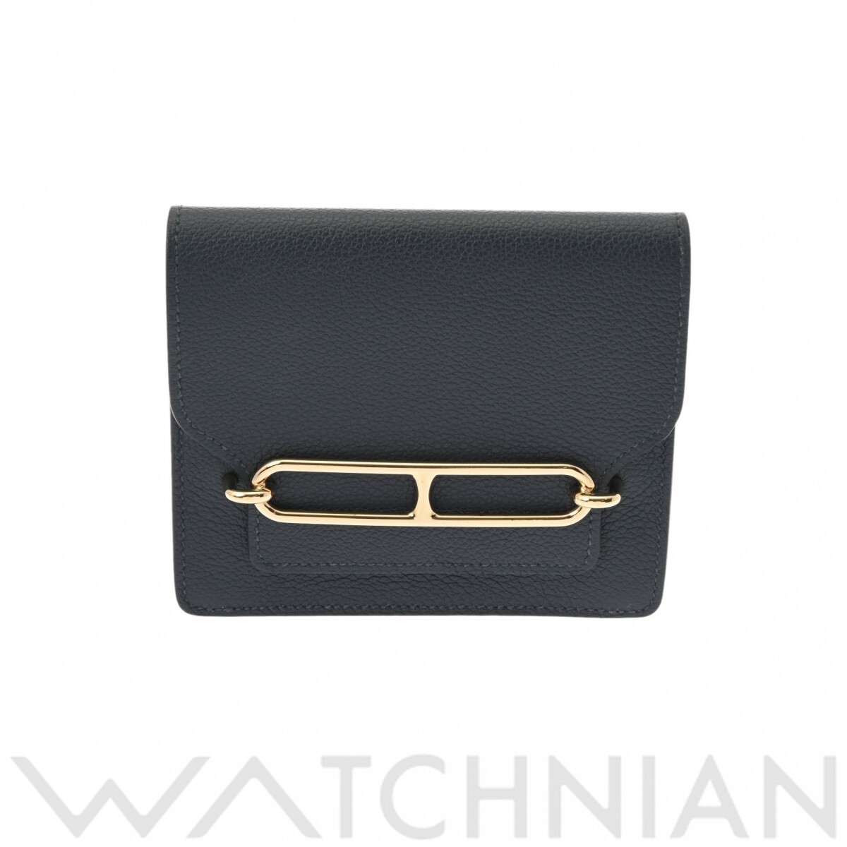 【6種選べるクーポン＆P2倍 7/20】【ローン60回払い無金利】【中古】 エルメス HERMES ルリ スリムウォレット ブルーニュイ/ゴールド金具 エバーカラー ユニセックス 二つ折り財布 エルメス 財布 ブランドのサムネイル