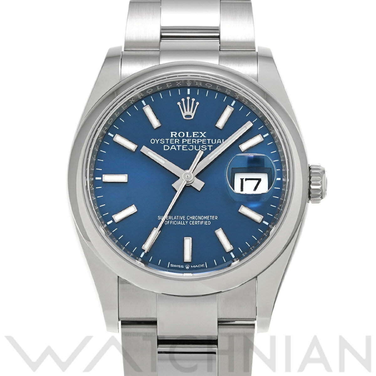 【ローン60回払い無金利】【中古】 ロレックス ROLEX デイトジャスト 36 126200 ランダムシリアル ブライトブルー メンズ 腕時計 ロレックス 時計 高級腕時計 ブランド