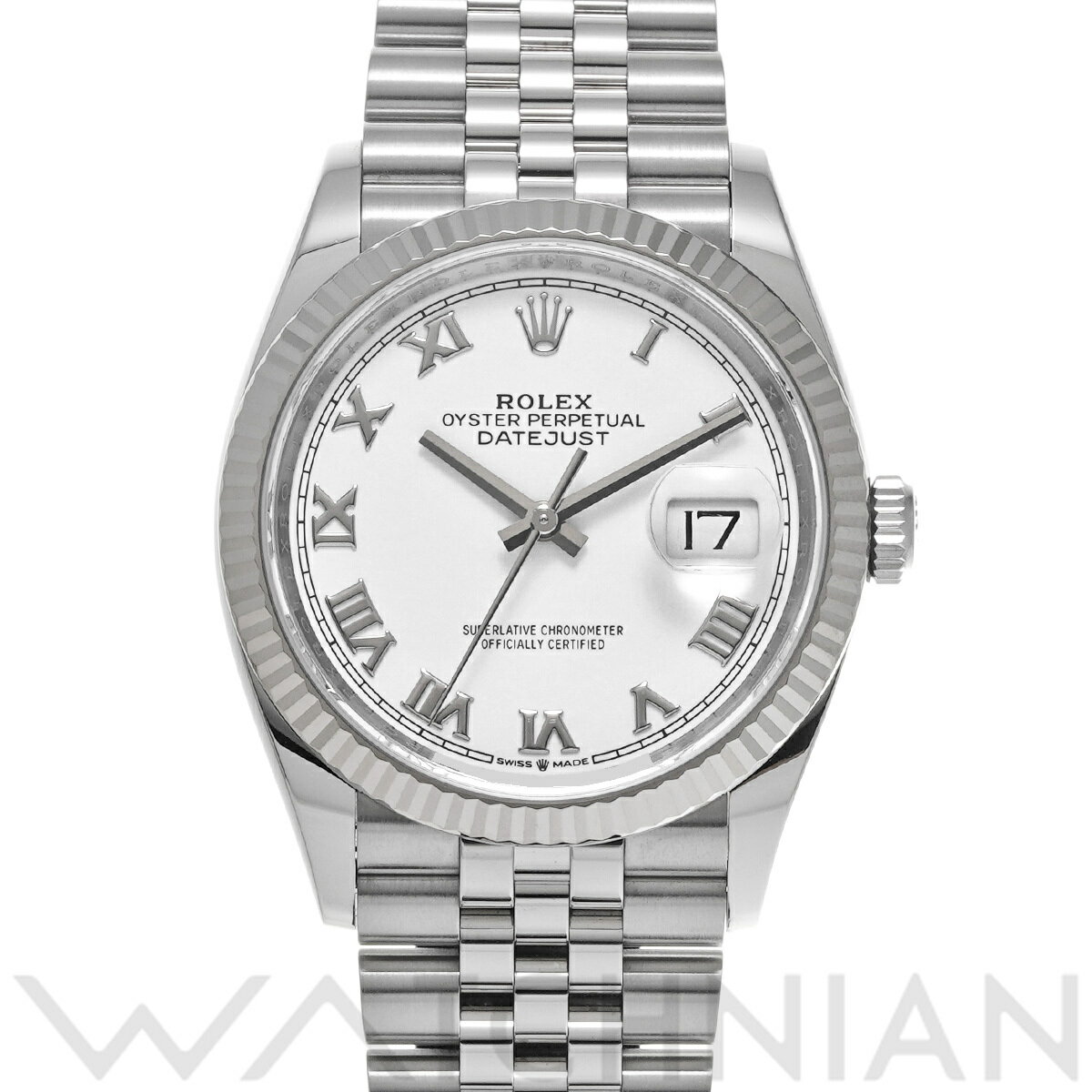 【ローン60回払い無金利】【中古】 ロレックス ROLEX デイトジャスト 36 126234 ランダムシリアル ホワイト メンズ 腕時計 ロレックス 時計 高級腕時計 ブランド