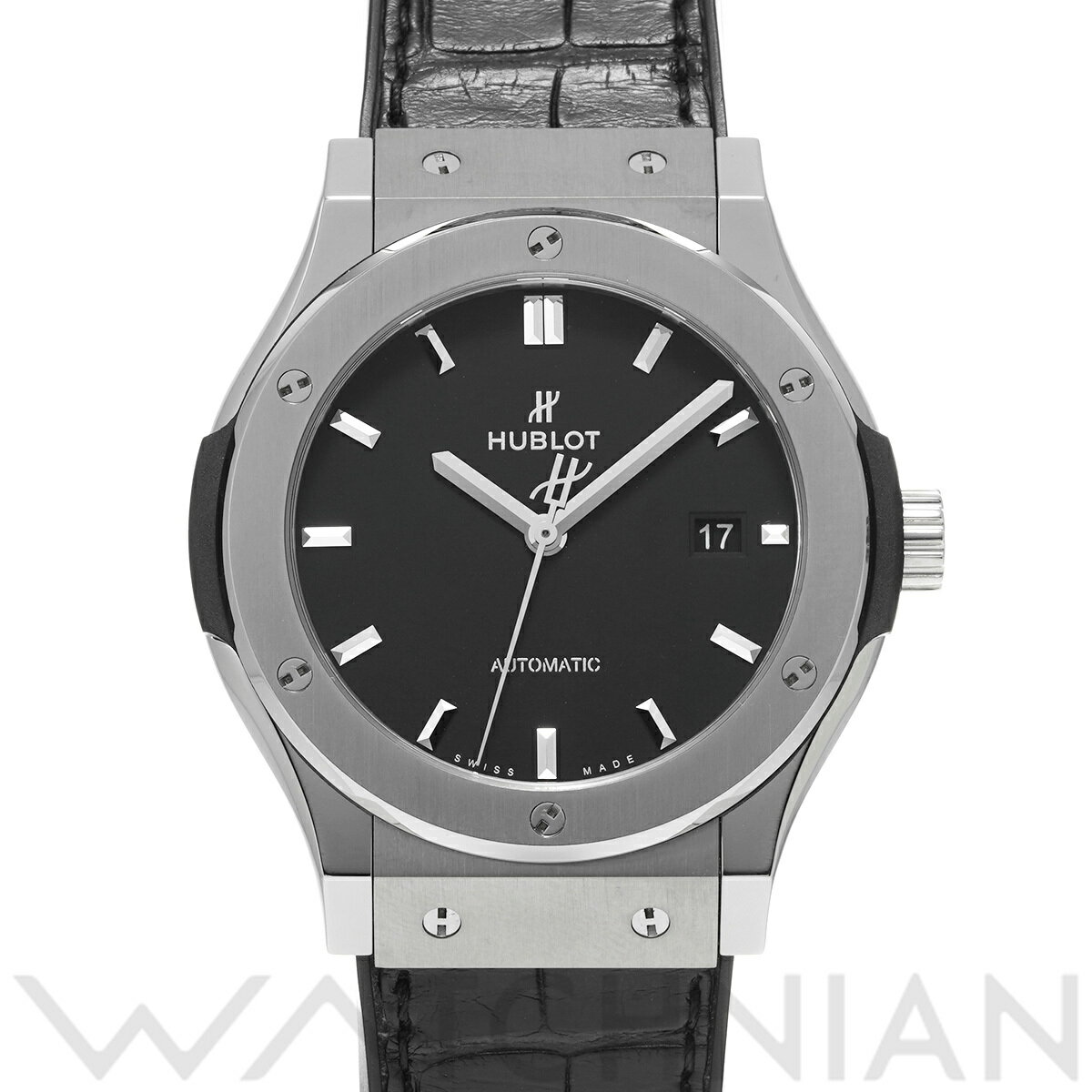 【ローン60回払い無金利】【中古】 ウブロ HUBLOT クラシックフュージョン チタニウム 542.NX.1171.LR マットブラック メンズ 腕時計 ウブロ 時計 高級腕時計 ブランド