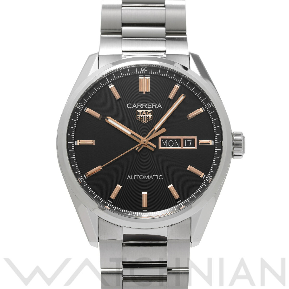 【4種選べるクーポン＆P2倍 5/20】【ローン60回払い無金利】【中古】 タグ ホイヤー TAG HEUER カレラ キャリバー5 デイデイト WBN2013.BA0640 ブラック メンズ 腕時計 タグ ホイヤー 時計 高級腕時計 ブランド