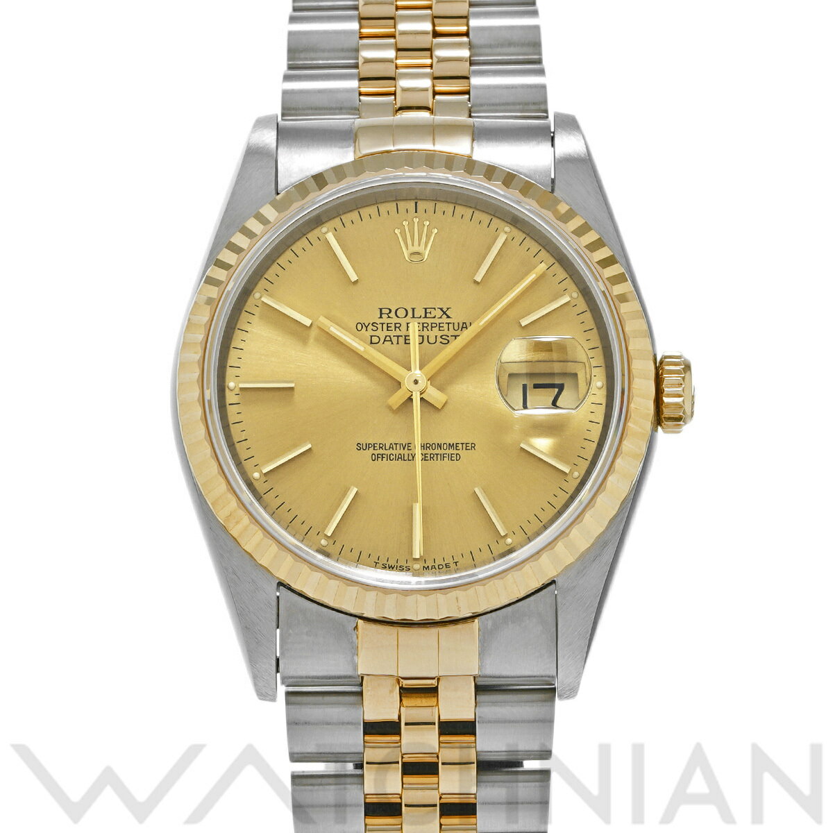 【ローン60回払い無金利】【中古】 ロレックス ROLEX デイトジャスト 16233 S番(1994年頃製造) シャンパン メンズ 腕時計 ロレックス 時計 高級腕時計 ブランド