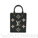 【〜5/3 最大3万円クーポン】ルイ ヴィトン LOUIS VUITTON バイカラーモノグラムアンプラント プティット サックプラ 2WAY ブラック/ベージ...