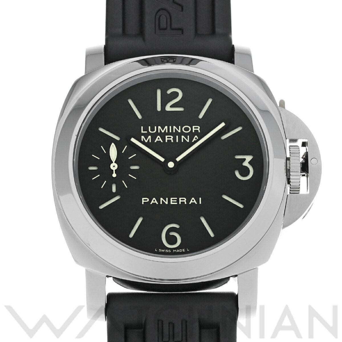 【ローン60回払い無金利】【中古】 パネライ PANERAI ルミノールマリーナ PAM00111 J番(2007年製造) ブラック メンズ 腕時計 パネライ 時計 高級腕時計 ブランド