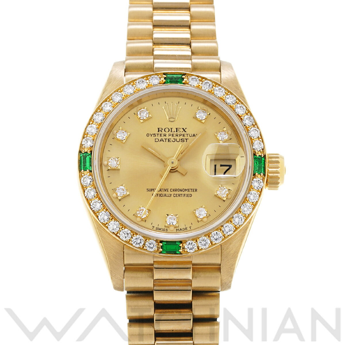 【ローン60回払い無金利】【中古】 ロレックス ROLEX デイトジャスト 69078G L番(1988年頃製造) シャンパン/ダイヤモンド レディース 腕時計 ロレックス 時計 高級腕時計 ブランド