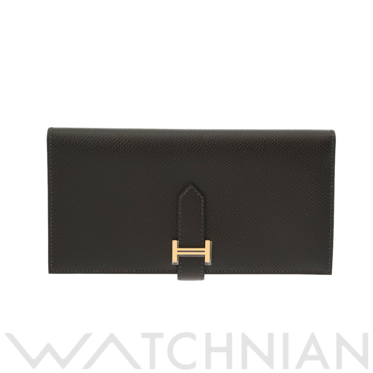 【6種選べるクーポン＆P2倍 7/10】【ローン60回払い無金利】【未使用】 エルメス HERMES ベアン スフレ エベンヌ/ゴールド金具 ヴォーエプソン ユニセックス 長財布 エルメス 財布 ブランドのサムネイル