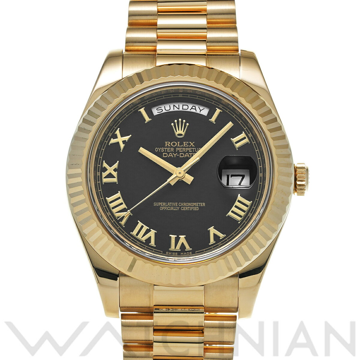 【ローン60回払い無金利】【中古】 ロレックス ROLEX デイデイト II 218238 V番(2009年頃製造) ブラック メンズ 腕時計 ロレックス 時計 高級腕時計 ブランド