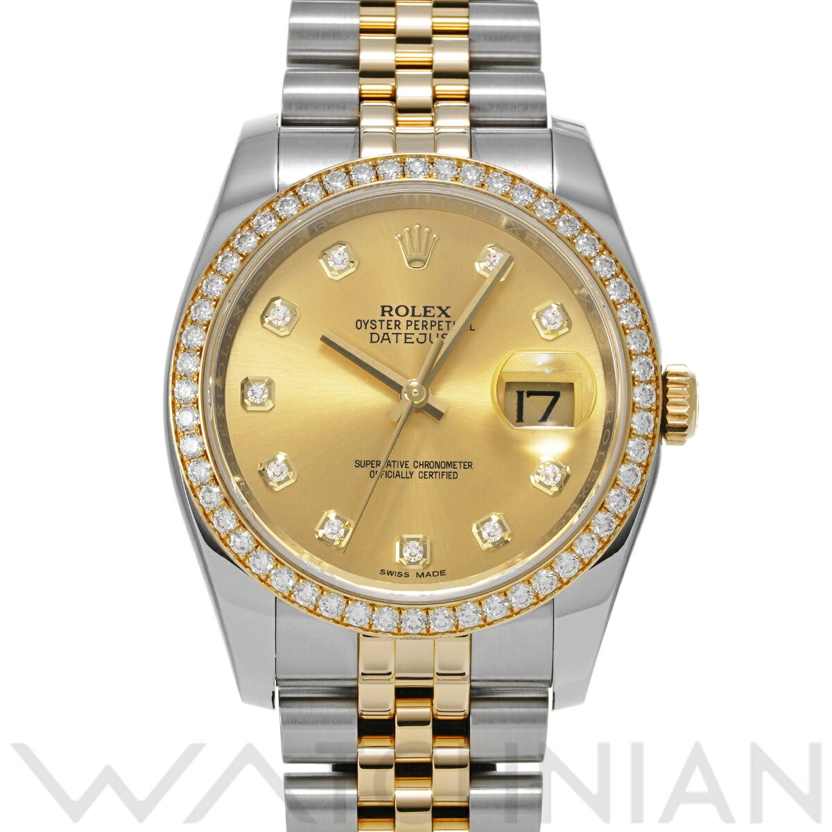 【ローン60回払い無金利】【中古】 ロレックス ROLEX デイトジャスト 36 116243G ランダムシリアル シ..