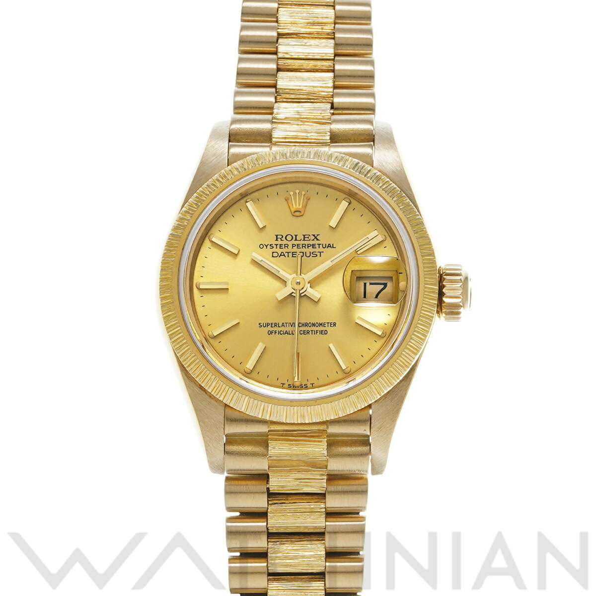 【ローン60回払い無金利】【中古】 ロレックス ROLEX デイトジャスト バーク 69278 84番台(1984年頃製造) シャンパン レディース 腕時計 ロレックス 時計 高級腕時計 ブランド