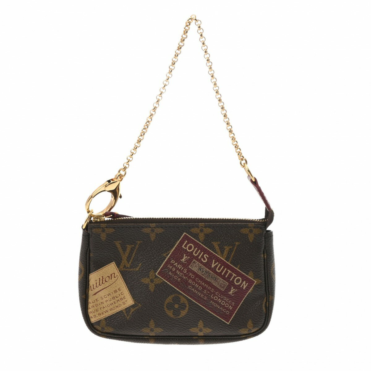 【ローン60回払い無金利】【中古】 ルイ ヴィトン LOUIS VUITTON モノグラム ミニポシェットアクセソワール ラベルコレクション ブラウン M63798 モノグラムキャンバス レディース アクセサリーポーチ ルイ ヴィトン