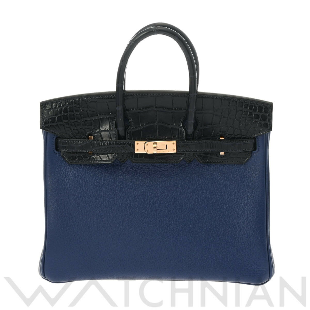 【最大2万円クーポン】】【ローン60回払い無金利】【中古】 エルメス HERMES バーキン 25 タッチ ブルーサフィール/ブルーマリン アリゲーターマット/トリヨンノビーヨ レディース ハンドバッグ エルメス バッグ バック ブランドのサムネイル
