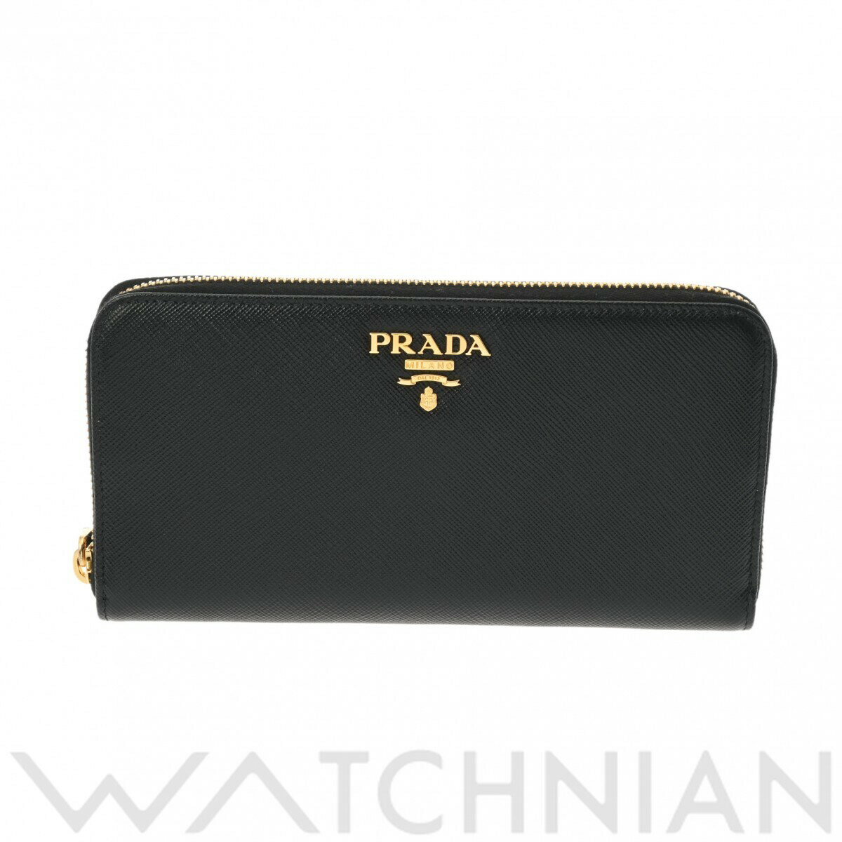 プラダ 長財布 レディース 【5種選べるクーポン】【ローン60回払い無金利】【未使用】 プラダ PRADA ジップアラウンド長財布 ブラック/ゴールド金具 1ML506 サフィアーノレザー レディース 長財布 プラダ 財布 ブランド