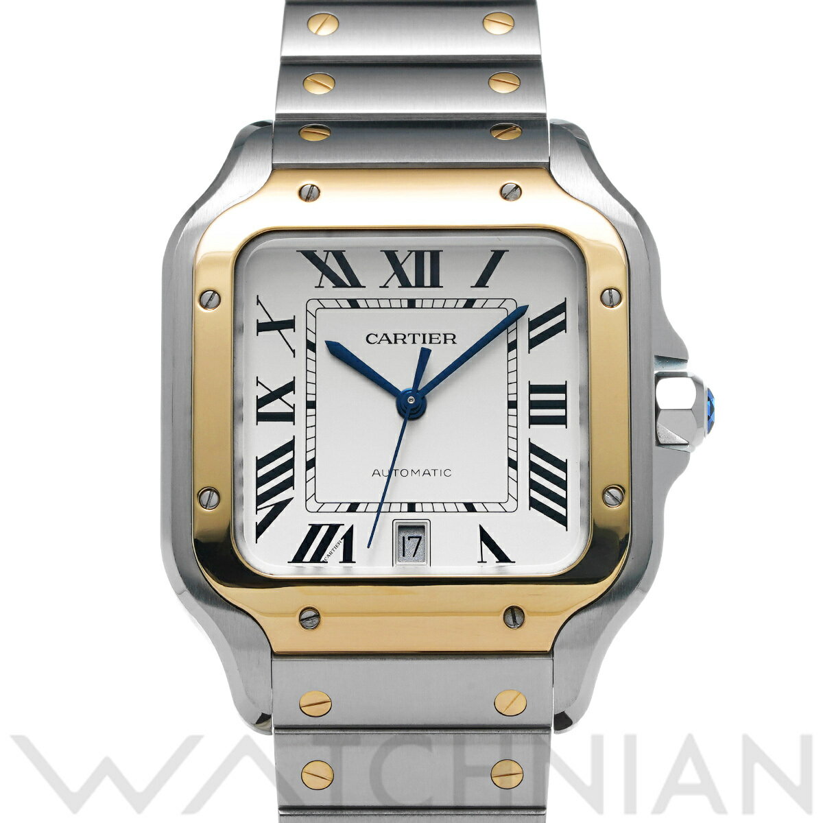 カルティエ CARTIER サントス ドゥ カルティエ LM W2SA0009 シルバー メンズ 腕時計 カルティエ 時計 高級腕時計 ブランド 【ローン60回払い無金利】【中古】