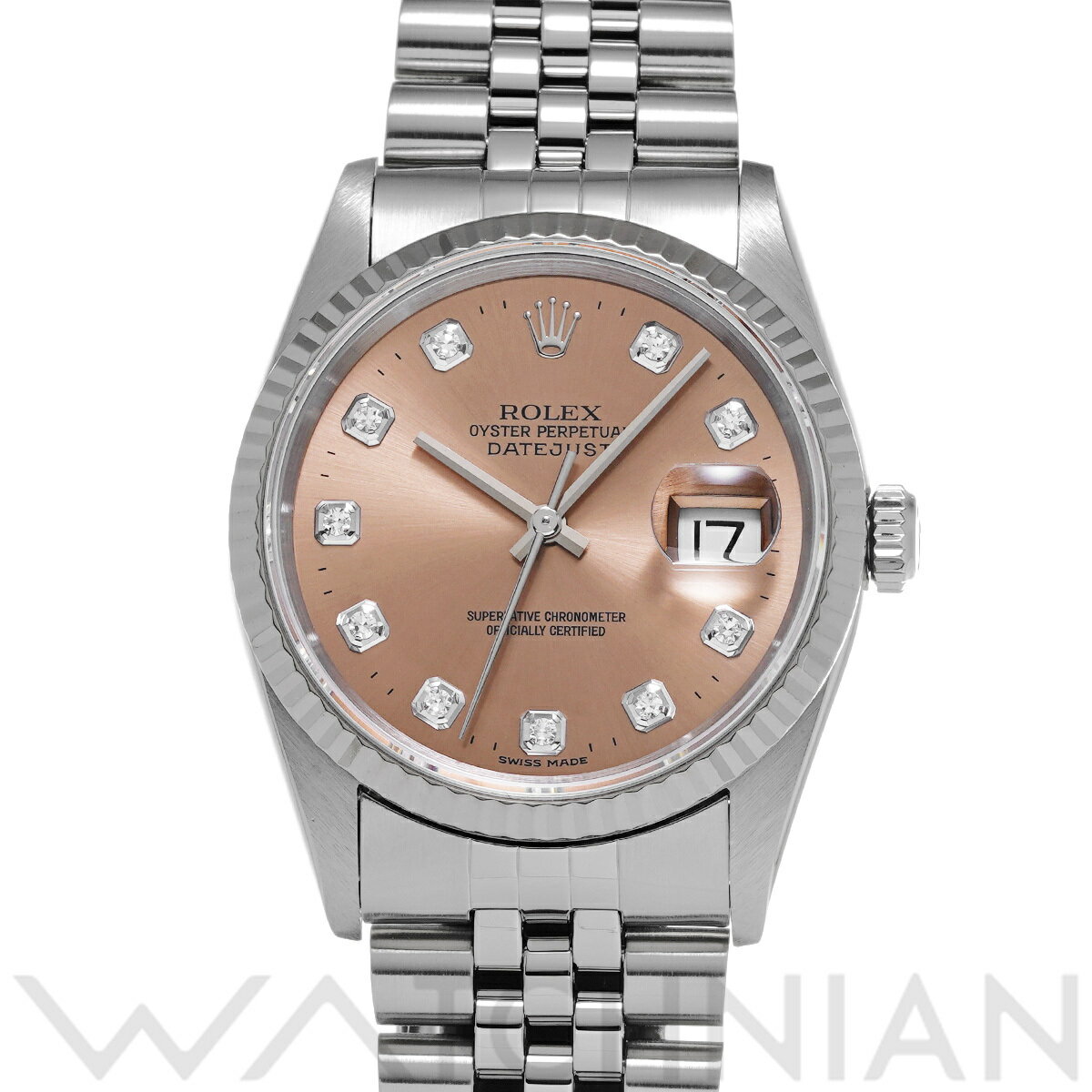 ROLEX ロレックス デイトジャスト 10Pダイヤ 16234G シルバー