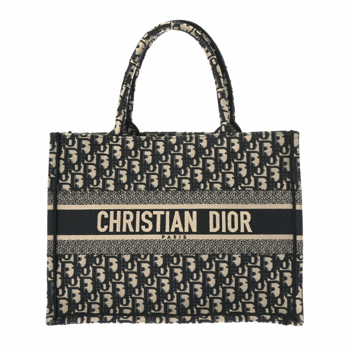 【ローン60回払い無金利】【中古】 ディオール Dior ブックトート ミディアム ネイビー M1296ZRIW_M828 オブリークエンブロイダリーキャンバス レディース トートバッグ ディオール トートバッグ バック ブランドのサムネイル