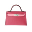 エルメス HERMES ミニケリー2 トリコロール 2WAY ルビー/ルージュアッシュ/ローズアザレ ヴォーエプソン レディース ハンドバッグ エルメス バッグ...