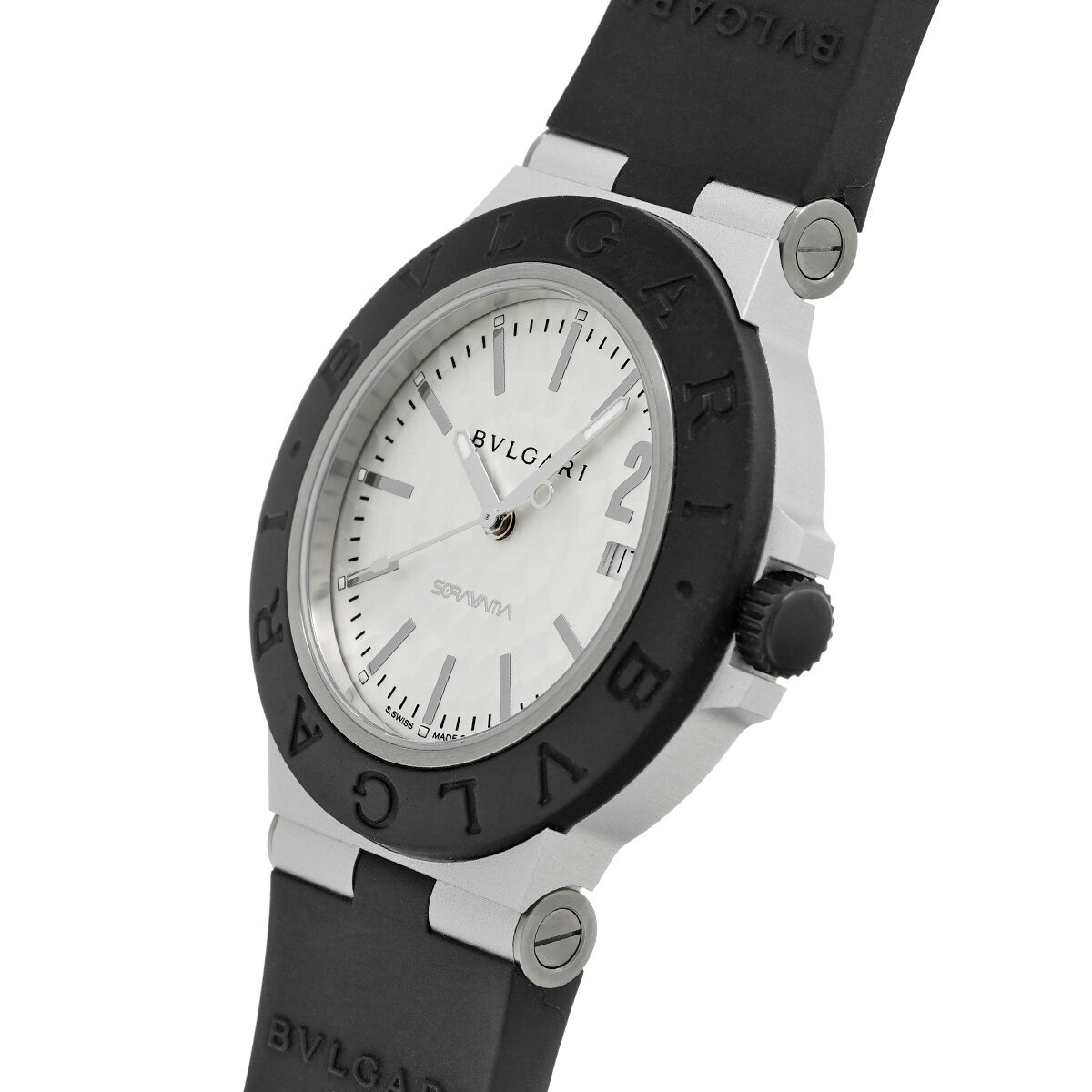 ブルガリ BVLGARI アルミニウム Sorayama BB40AT シルバー メンズ 腕時計 ブルガリ 時計 高級腕時計 ブランド 【ローン36回払い無金利】【中古】