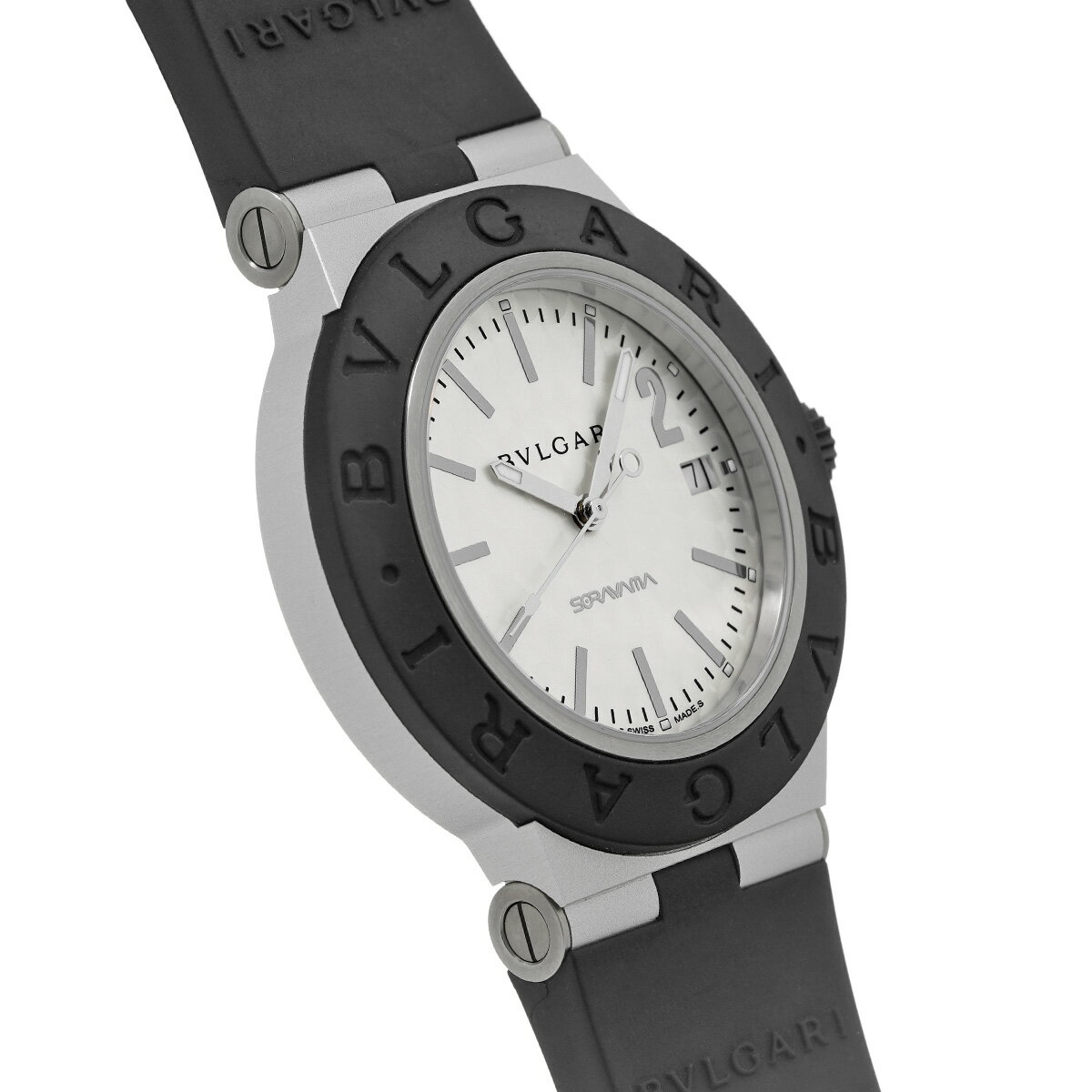 ブルガリ BVLGARI アルミニウム Sorayama BB40AT シルバー メンズ 腕時計 ブルガリ 時計 高級腕時計 ブランド 【ローン36回払い無金利】【中古】