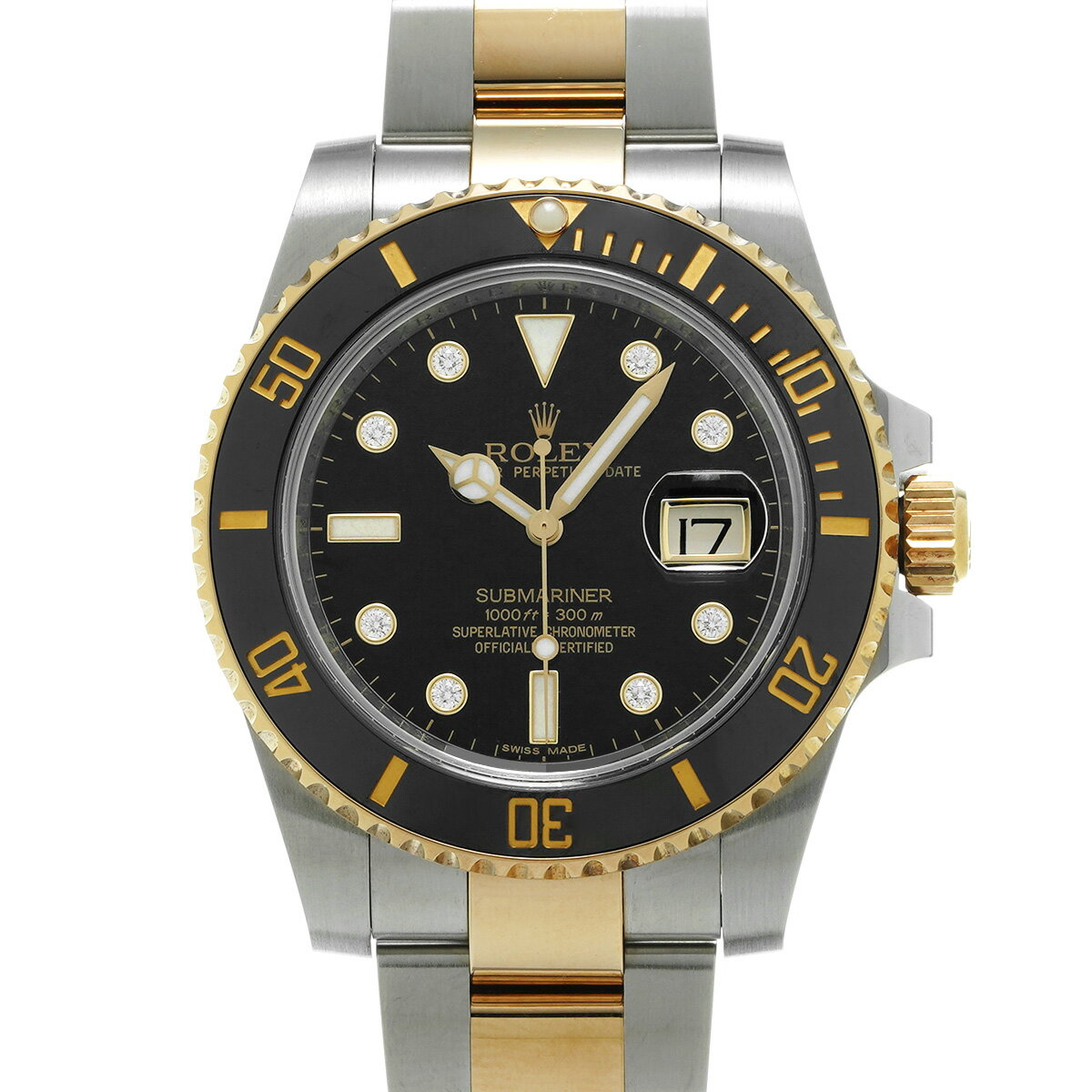 ロレックス ROLEX サブマリーナ デイト 116613GLN ランダムシリアル ブラック/ダイヤ ...