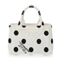 プラダ PRADA カナパポイズ 2021年ポップアップ限定 ホワイト 1BG439 キャンバス レディース ハンドバッグ プラダ ハンドバッグ バック ブラン...