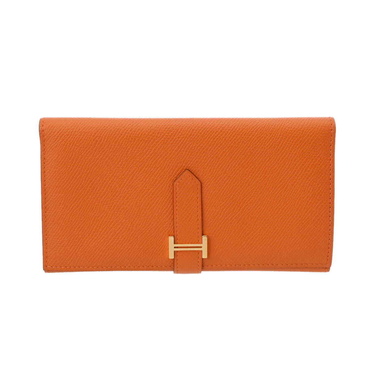 【ローン60回払い無金利】【中古】 エルメス HERMES ベアン デュプリ 三つ折り財布 オレンジ ヴォーエプソン ユニセックス 長財布 エルメス 財布 ブランドのサムネイル