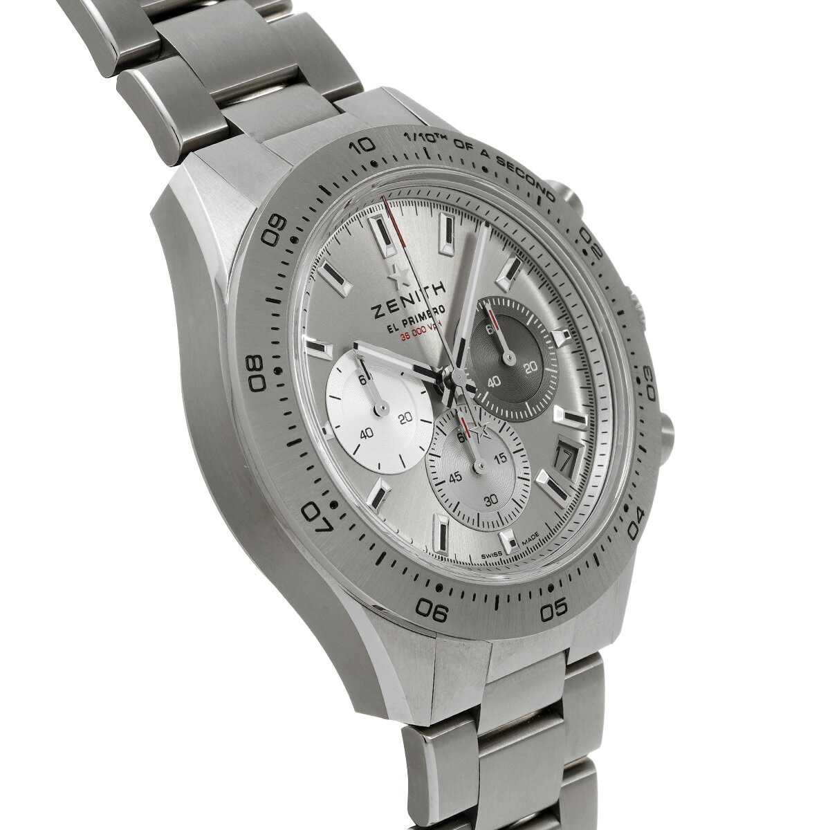 【〜8/11 最大3万円クーポン】ゼニス ZENITH クロノマスター スポーツ チタン 95.3100.3600/39.M3100 グレー メンズ 腕時計 ゼニス 時計 高級腕時計 ブランド 【ローン36回払い無金利】【中古】