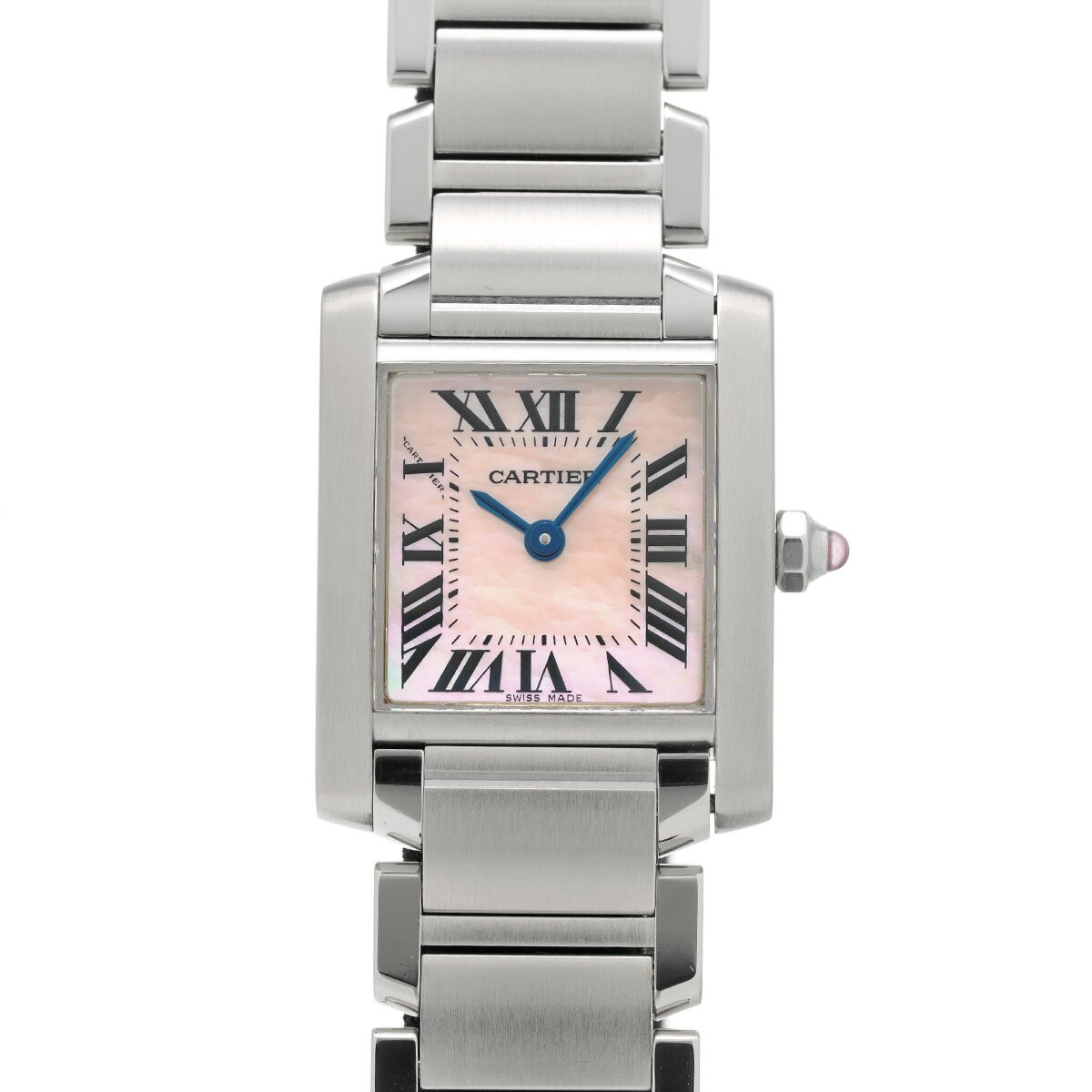 カルティエ CARTIER タンク フランセーズ SM W51028Q3 ピンクシェル レディース  ...