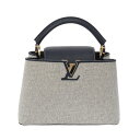 【〜5/3 最大3万円クーポン】ルイ ヴィトン LOUIS VUITTON カプシーヌ BB 2WAY ネイビー M57555 キャンバス/レザー レディース ...