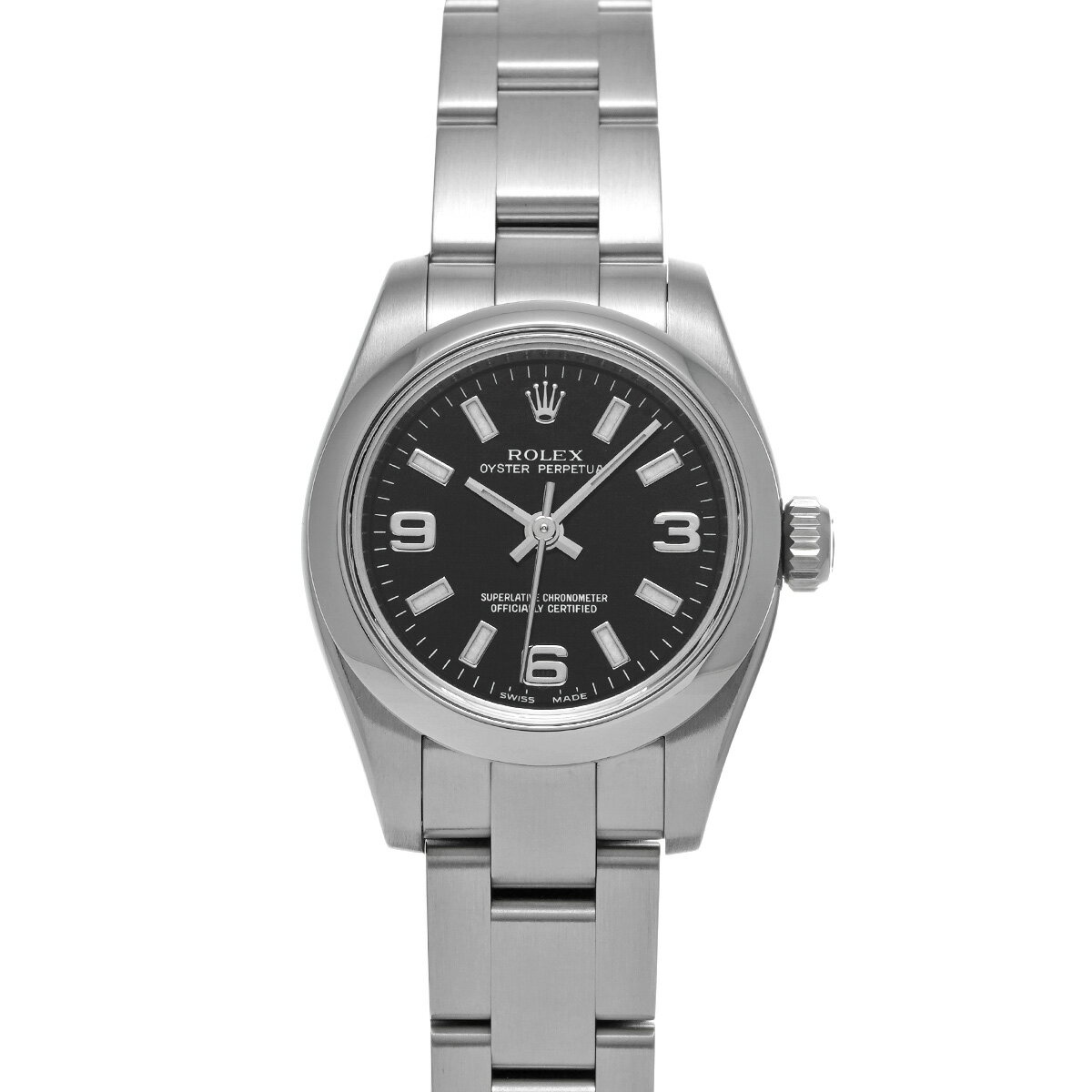 【12/1 最大2万円クーポン&P2倍】ロレックス ROLEX オイスターパーペチュアル 26 176200 M番(2008年頃製造) ブラック レディース 腕時計 ロレックス 時計 高級腕時計 ブランド 【ローン60回払い無金利】【中古】 その1